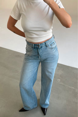 Джинсы прямые Классический голубой - Erist store фото 3