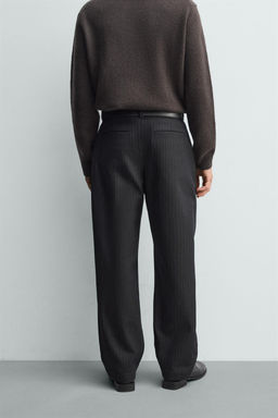 RELAXED FIT PINSTRIPE TROUSERS - Zara фото 13