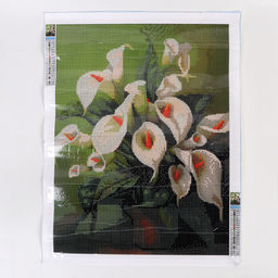 Алмазная вышивка полное заполнение "Каллы", 30*40 см, на холсте