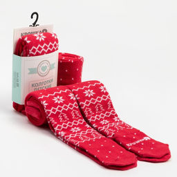 Колготки Крошка Я «Мишка», красный, рост 62-68 см