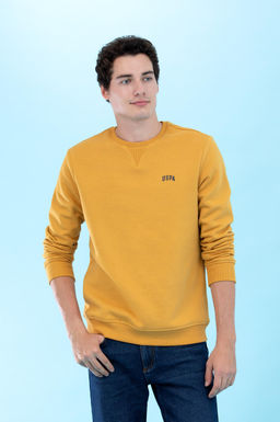 U. S. Polo Assn / Базовый свитшот горчичного цвета с круглым вырезом - U.s. polo assn фото 13