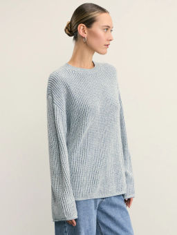 Джемпер свободного кроя крупной вязки / Zarina  фото 4