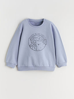 Bisiklet Yaka Erkek Bebek Sweatshirt