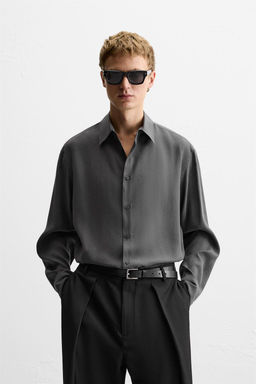 FLOWING MODAL BLEND SHIRT - Zara фото 11