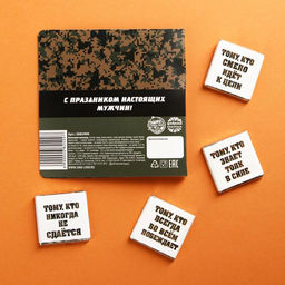 Шоколад молочный 23 февраля, открытка, 5 гр. х 4 шт. - Фабрика счастья фото 5