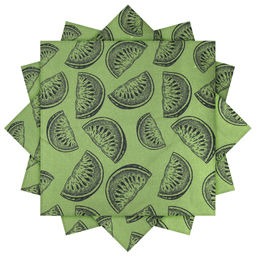 Астурия, зеленый Комплект столовый 4пр: салфетка сервировочная 45х45см, хлопок Премиум 186г/м2, Домашняя мода (Россия)  фото 2