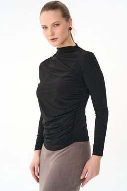 Лонгслив Нора (чёрный-2) - Эльза фото 7