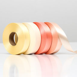 Цена за 4 шт. Лента для декора и подарков, кремовый МИКС, 2 см х 45 м