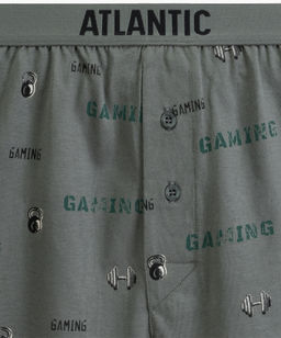 ATLANTIC 2MBX-084 Трусы боксеры Gym - набор 2 шт. черный + светлый хаки фото 5