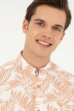 Мужская рубашка светло-коричневого цвета с длинным рукавом - U.s. polo assn фото 2