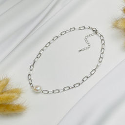 Чокер на цепочке с Жемчугом 38 см +