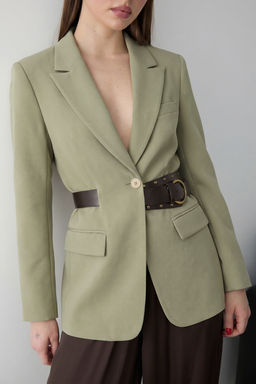 Tas Kendinden Kemerli Blazer Ceket TWOSS26BC00040 - Trendyolmilla фото 11