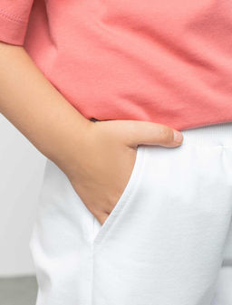 VILATTE / Брюки из премиального футера с золотистой фурнитурой для девочки  фото 5