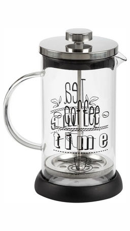 Чайник/кофейник (кофе-пресс) MOMENTO 600 мл из боросиликат. стекла с надписью на корпусе арт.007289 - Mallony фото 6