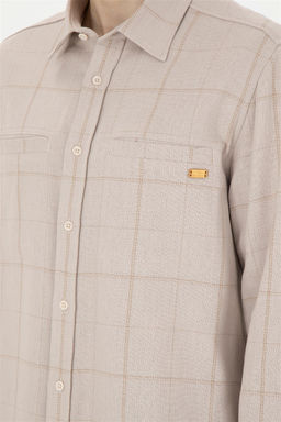 U. S. Polo Assn / Мужская рубашка с длинным рукавом Stone - U.s. polo assn фото 7
