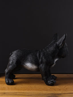 Фигура «Французский бульдог», 14×34×25 см, полистоун, чёрный