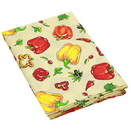 Скатерть 220х145см Перцы, вид 1, длина стола до 180см, на 8-10 персон, рогожка (хлопок 100%) 171г/м2, упаковка классическая, пакет ПВХ 28х41см, Домашняя мода (Россия)  фото 4