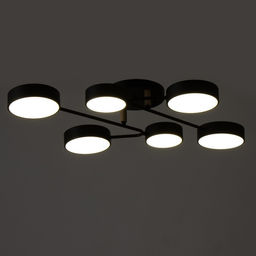 Люстра «Алмо» 6х LED 144 Вт 3000-6000К черный 80×58×21 см BayerLux