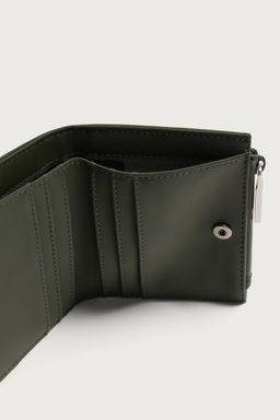 CARTERA MONEDERO ENGOMADO / Verde Caqui - Zara фото 4