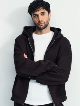 Худи relax fit на молнии / Zarina