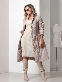 Пальто дем. бежевый - Dizzyway фото 3