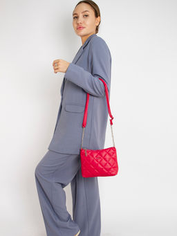 LACCOMA сумка Амелия-24-L815-маджента эко кожа хлопок  фото 5