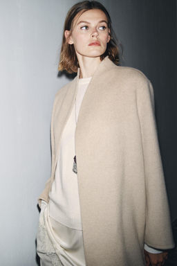 ZW COLLECTION LIMITED EDITION MINIMAL WOOL BLEND COAT - Zara фото 6