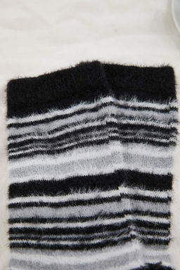 Ekru-Siyah 2li Kalp Havlu Orme Corap THMAW26CO00014 - Trendyolmilla фото 2