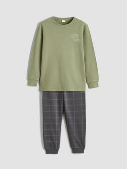 New York Bask?l? Erkek ?ocuk Pijama Tak?m?