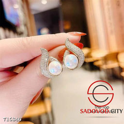 Серьги капля с жемчужиной бижутерия