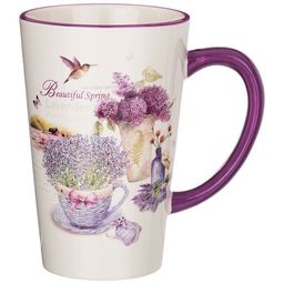 КРУЖКА AGNESS ЛАВАНДОВАЯ ВЕСНА 13,5*9,5*14,5 СМ 530 МЛ