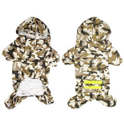 Дождевик для крупных пород собак "KOMFORT", принт хаки, р 5XL