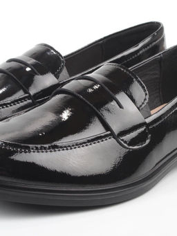 03-DCO142-2 BLACK Лоферы женские (натуральная кожа)