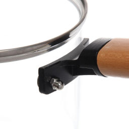 Кастрюля из боросиликатного стекла 1,5л "Хай-Тек" с деревянной ручкой