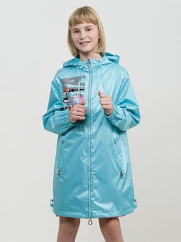 PELICAN, плащ для девочек, Бирюза  фото 5