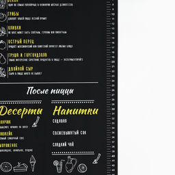 Силиконовой коврик для выпечки «Меню», 50×70 см