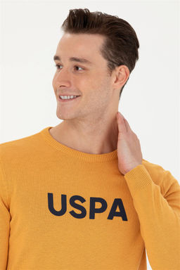 Мужской горчичный свитер - U.s. polo assn фото 8