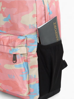 Рюкзак школьный на молнии, с карманами, с принтом, размер 30?13?42 см, тёмно-синий/чёрный