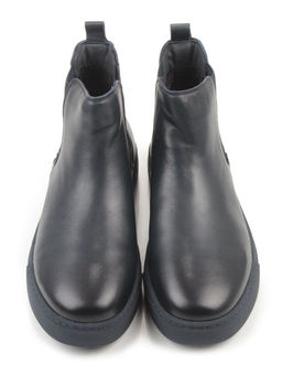 05-X30310A-7 DK. BLUE Ботинки демисезонные мужские (натуральная кожа, байка)