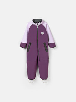 Комбинезон Колор блок Softshell демисезонный Слива - Bungly фото 4