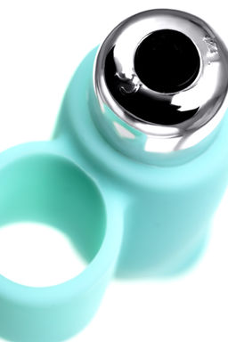 Вибронасадка на палец для клиторальной стимуляции JOS BLISS, силикон, голубая, 9 см  фото 9