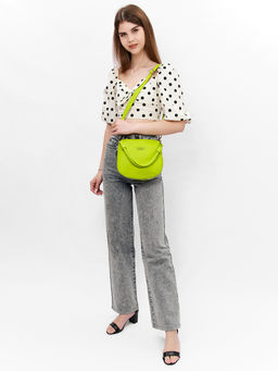 LACCOMA сумка Анжелика-Л815-лайм эко кожа хлопок  фото 2