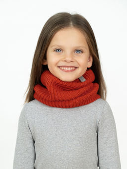 Комплект вязаный красный Ш-118 (56-58)