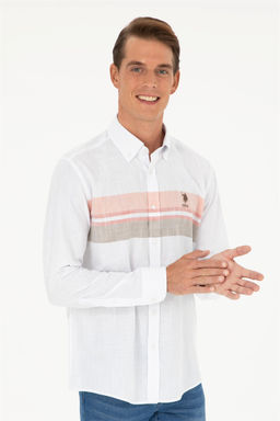 U. S. Polo Assn / Мужская рубашка цвета хаки с длинным рукавом