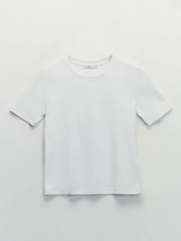 Базовая футболка в рубчик / Zarina фото 7