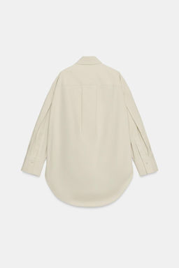 CAMISA OVERSIZE ZW COLLECTION LIMITED EDITION / Beige claro - Zara фото 7