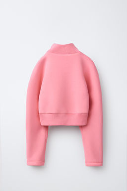 CAZADORA NEOPRENO RIB / Rosa