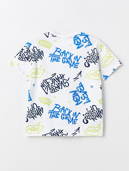 Bisiklet Yaka Bask?l? K?sa Kollu Erkek ?ocuk Pijama ?st - Waikiki фото 2