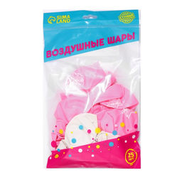 Воздушные шары латексные 12" «День рождения девочки», 25 шт.