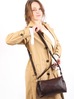 LACCOMA сумка Нинель-Y2005-коричневый эко кожа хлопок фото 8